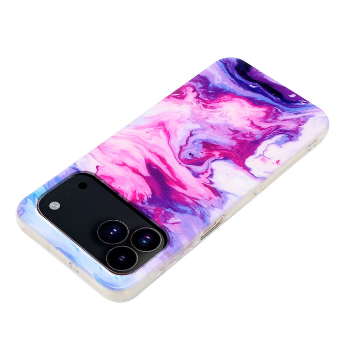 iPhone 17 Pro Max deksel marmor - Rosa/Lilla