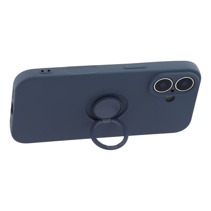 iPhone 17 deksel med ring - Dyp Blå