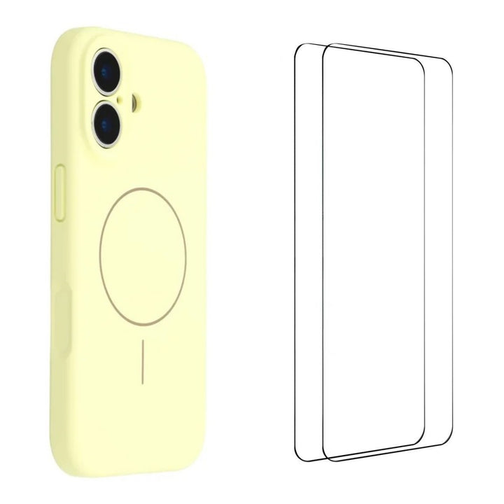 iPhone 17 Magsafe deksel Gul + 2pk Skjermbeskytter