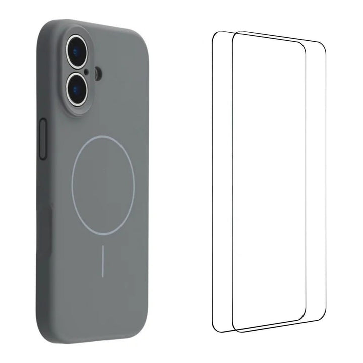 iPhone 17 Magsafe deksel Antrasitt + 2pk Skjermbeskytter