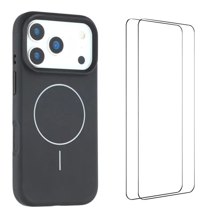 iPhone 17 Pro Max Magsafe deksel Svart + 2pk Skjermbeskytter