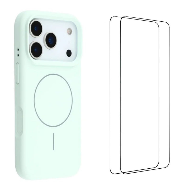 iPhone 17 Pro Max Magsafe deksel Mintgrønn + 2pk Skjermbeskytter